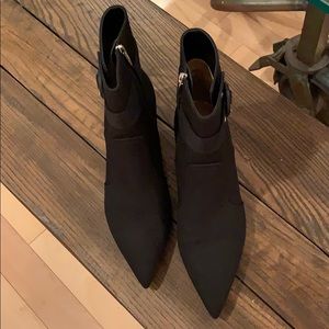 Gianvito Rossi black gabardine ankle boots